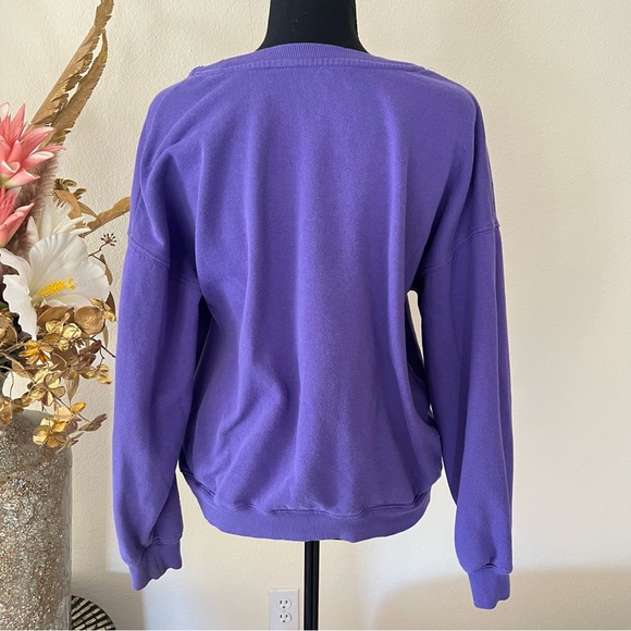 Def Leppard Hysteria Purple Vibrant Colorful Leopard Cotton Sweatshirt Medium - Picture 3 of 9